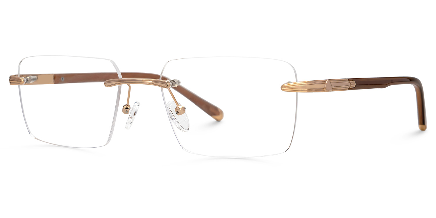 Savitrie Rectangle Brown Glasses1