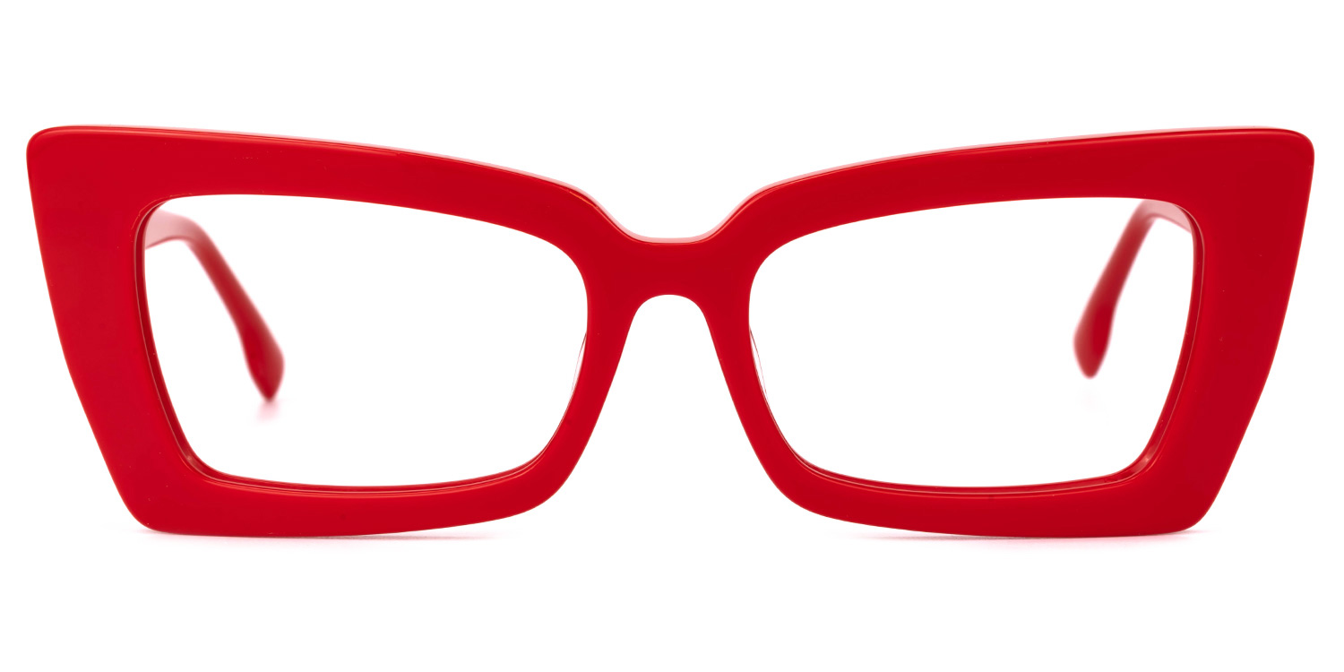 Newell Rectangle Red Glasses