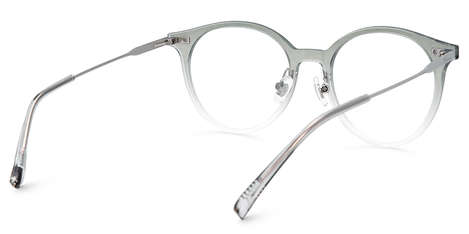 Gray Round Narelle Eyeglasses with Full-Frame | Zeelool3