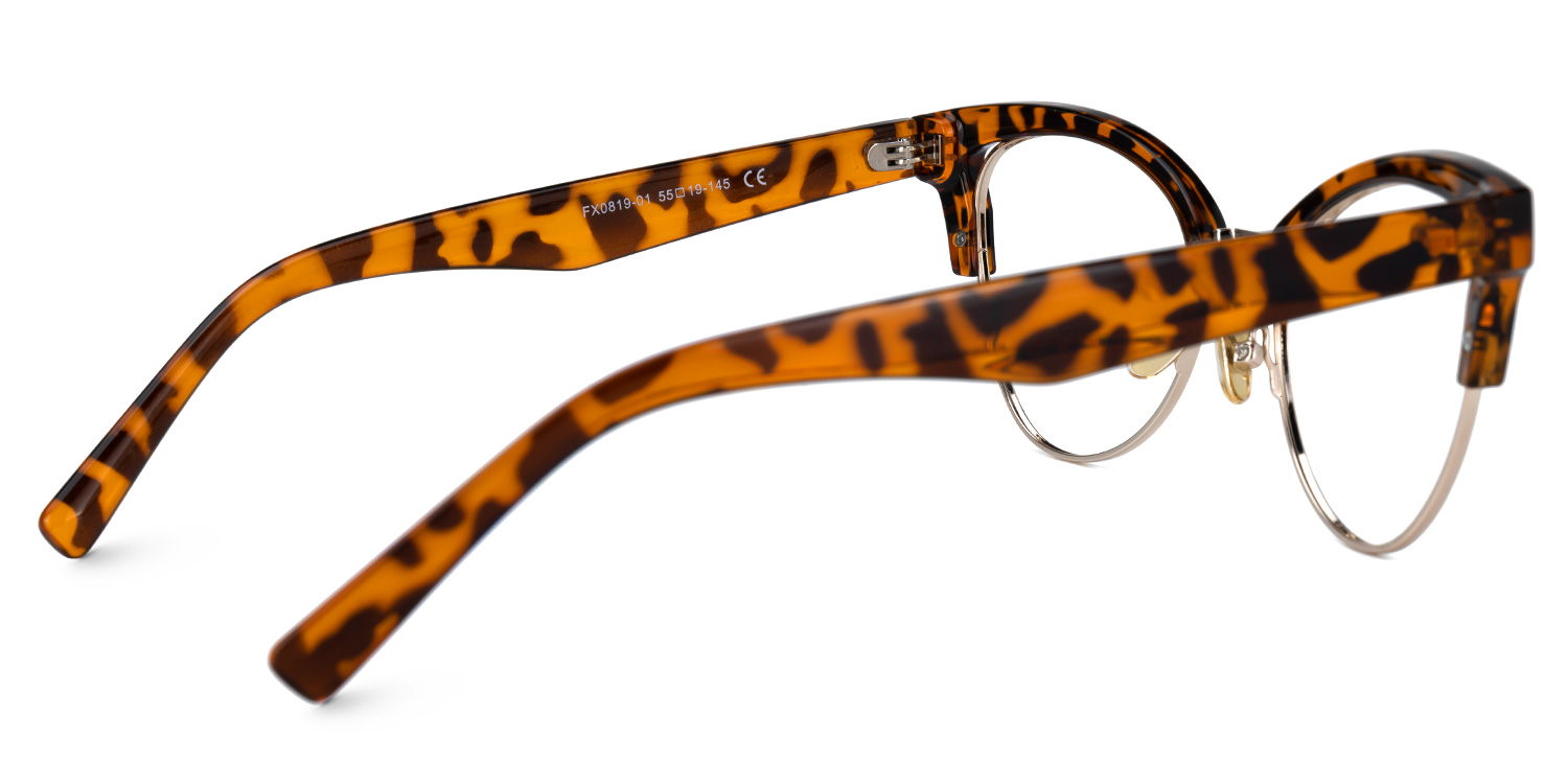 Charlene Browline Tortoise Eyeglasses with Cat-eye Design3
