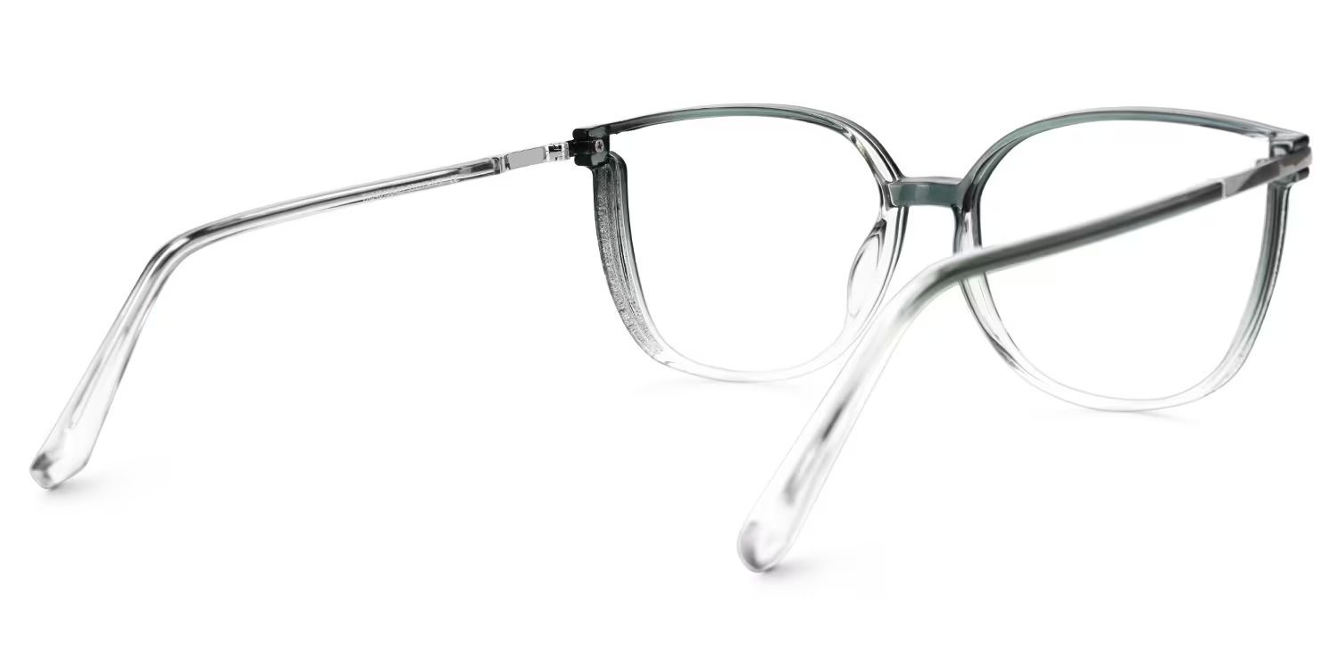 Rodz Green Frame Glasses with Square Design | Zeelool3