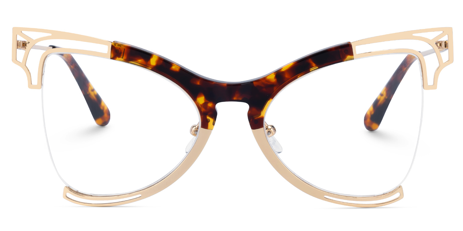 Phillisa Designer Eyeglasses in Butterfly Gold Frame0