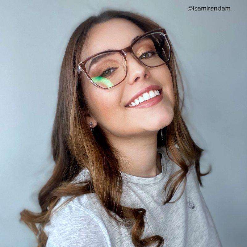 Libby Geometric Brown Eyeglasses and Thin Glasses Frames5