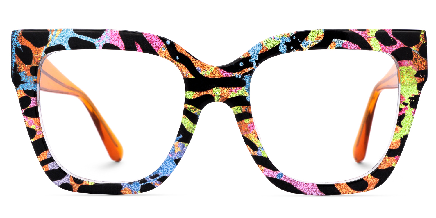Ruby Square Leopard Print Glasses good-img