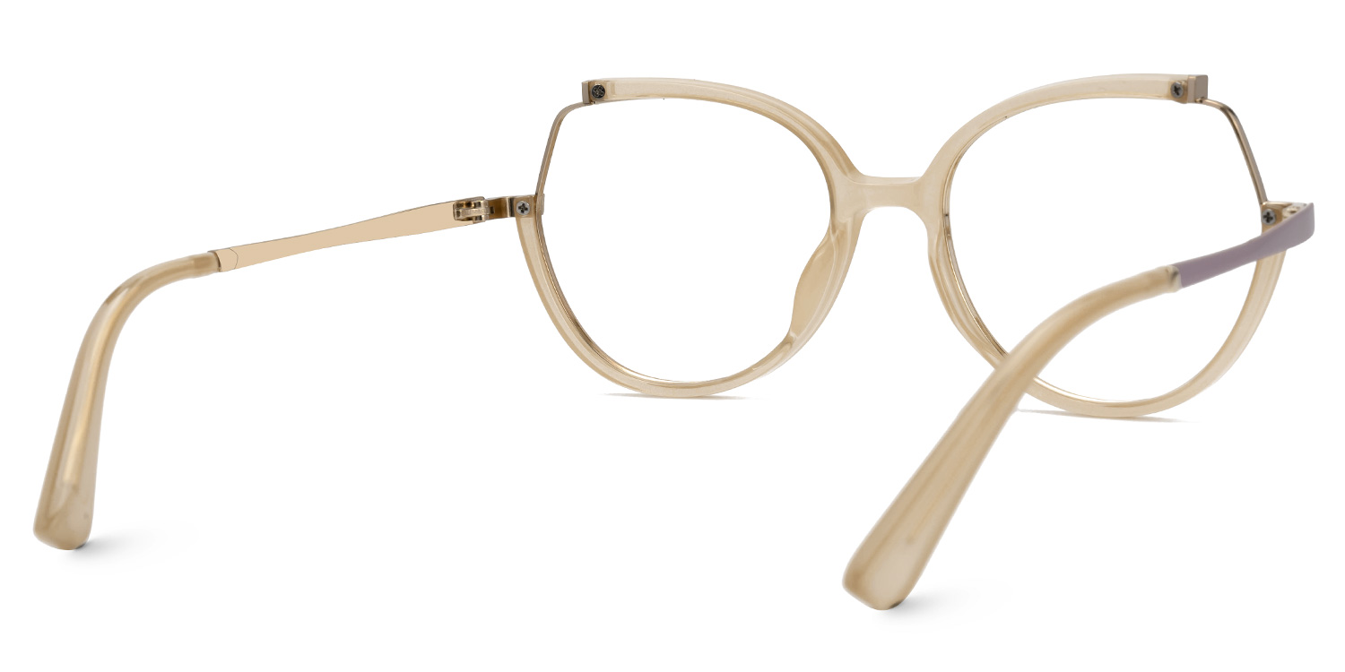 Zakaria Eyeglasses in Geometric Champagne Frame | Zeelool3