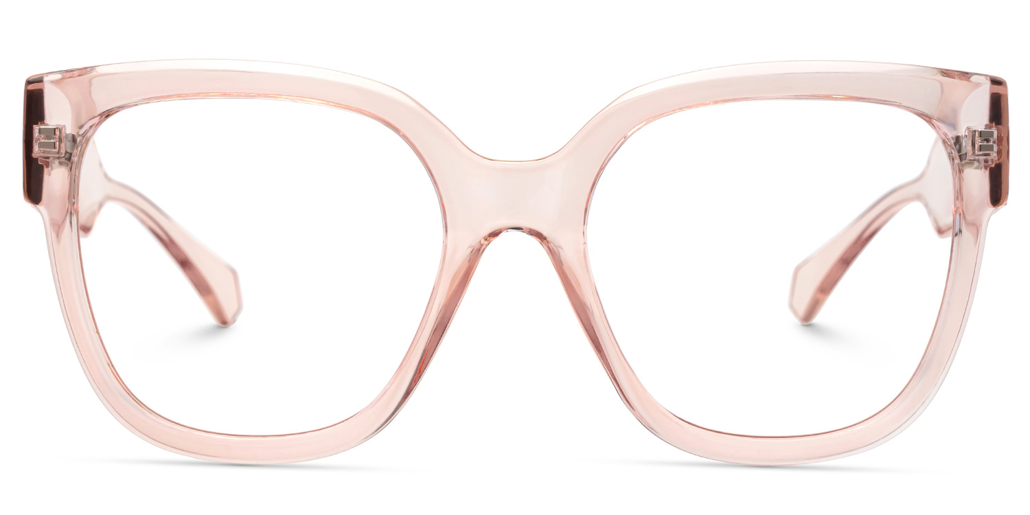 Reineke Pink Square Designer Eyeglasses0