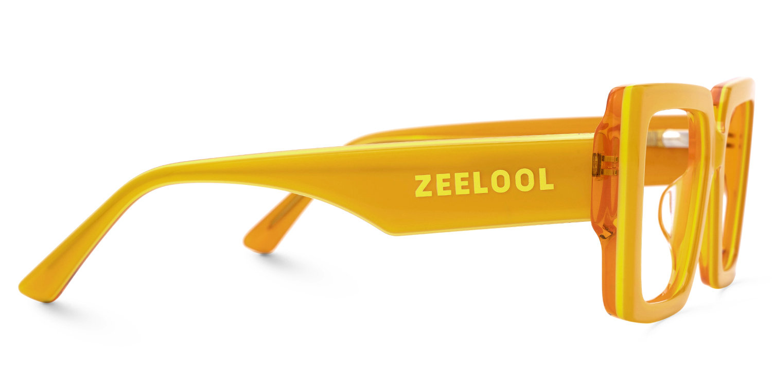 Parris Yellow Eyeglasses in Rectangle Full-Frame  | Zeelool2