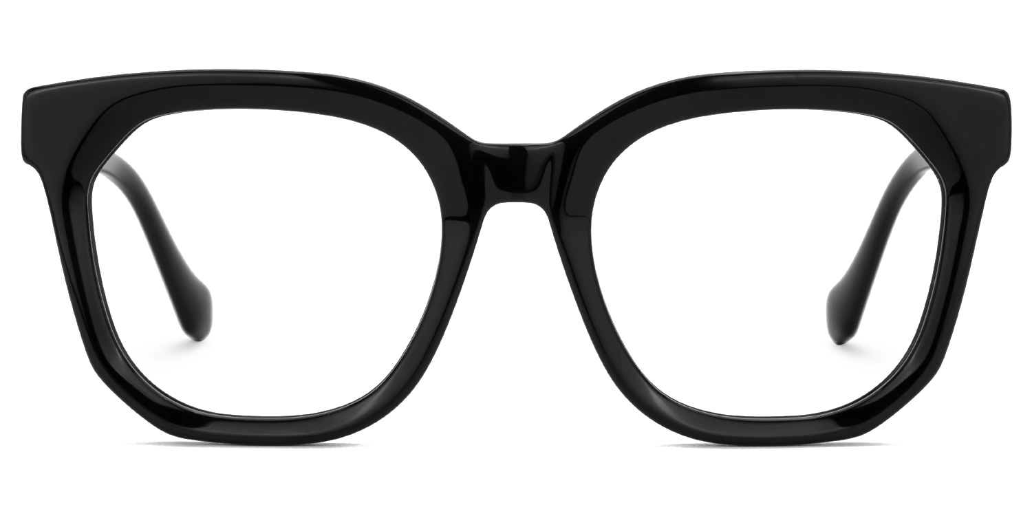 Beddoe Black Square Acetate Full-Frame Eyeglasses | Zeelool0