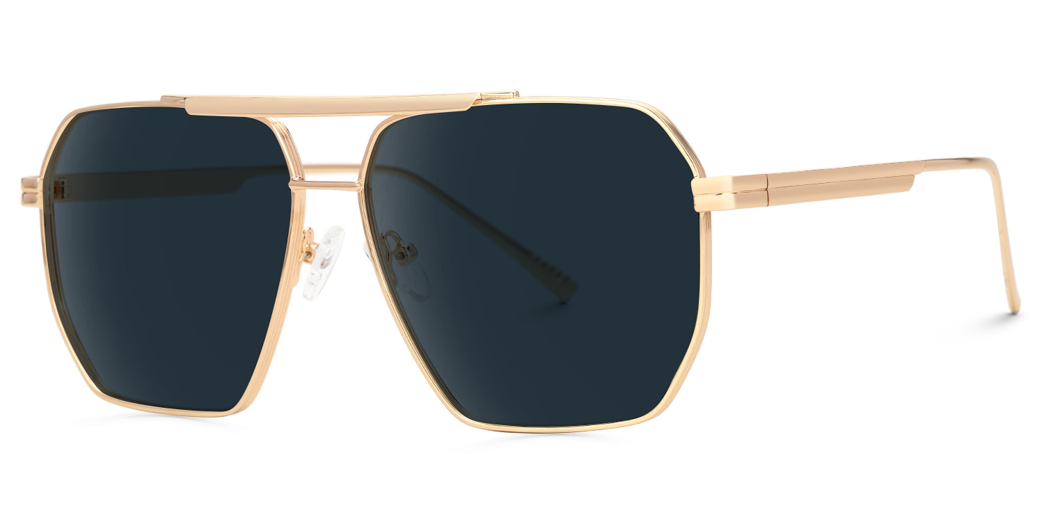 Quintero Matal Gold Frame Glasses with Aviator Shape | Zeelool1