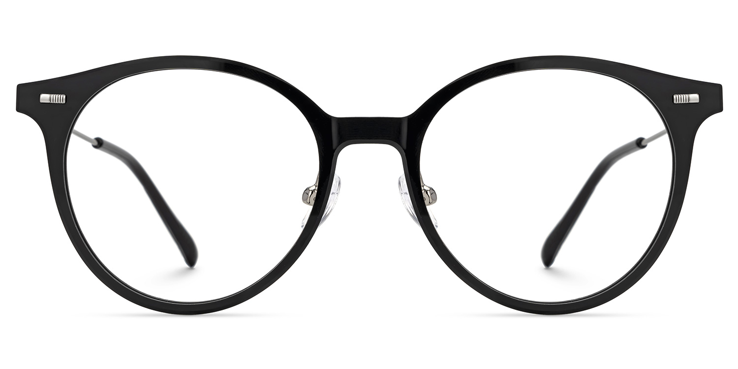 Narelle Round Black Glasses