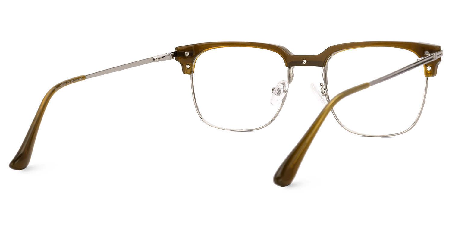 Boyde Green Eyeglasses with Browline Design3
