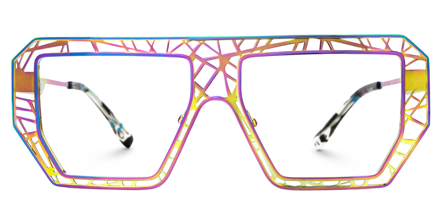 Blake Geometric Iridescent Glasses0