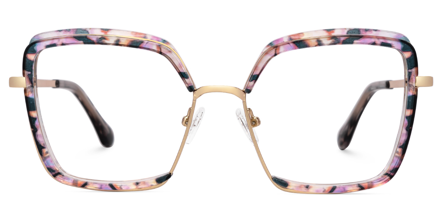 Cordaro Square Pink-Floral Glasses0