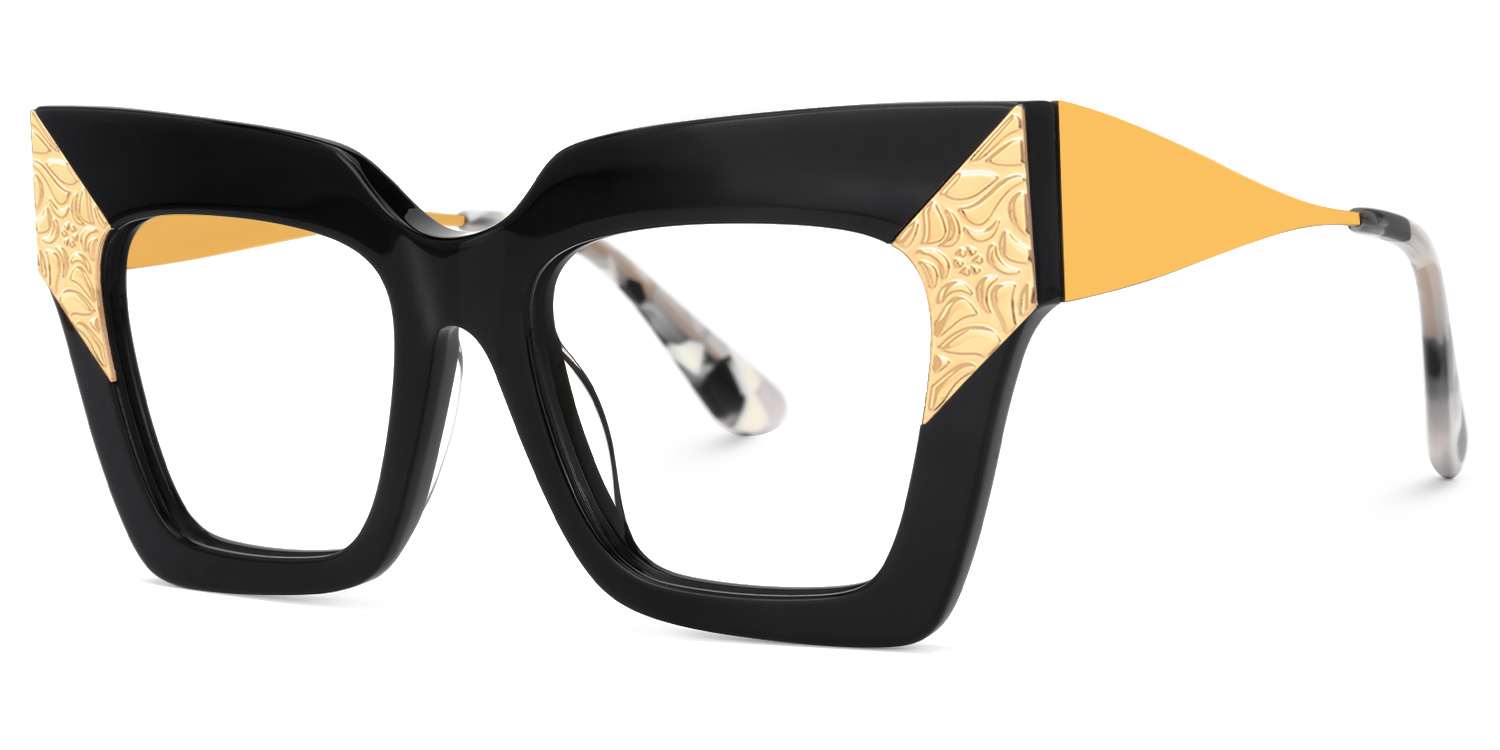 Kortney Square Black Glasses1