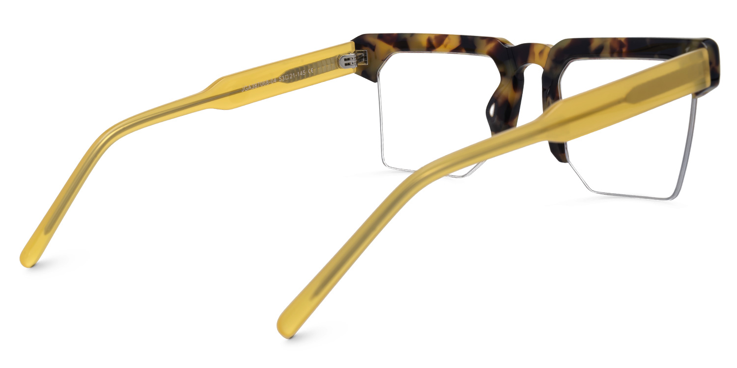 Myles Designer Eyeglasses in Browline Tortoise Frame3