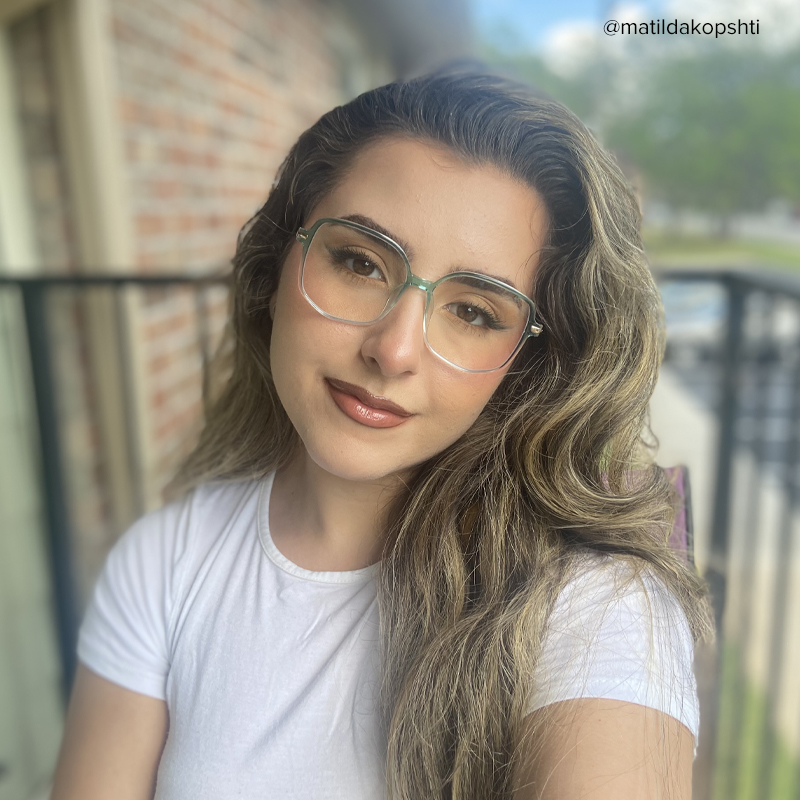 Payton Geometric Green Frame Glasses | Zeelool Optical11