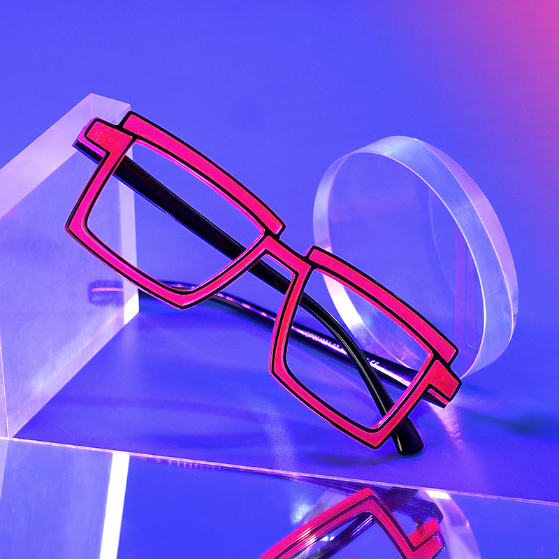 Zephyr Rectangle Red Glasses5