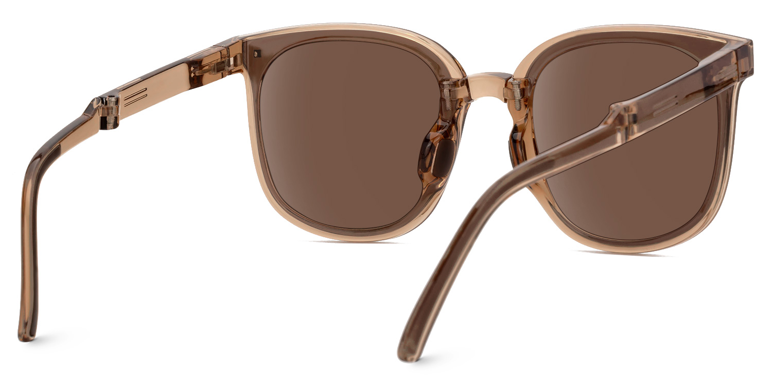 Sulaika TR90 Square Champagne Sunglasses | Zeelool4