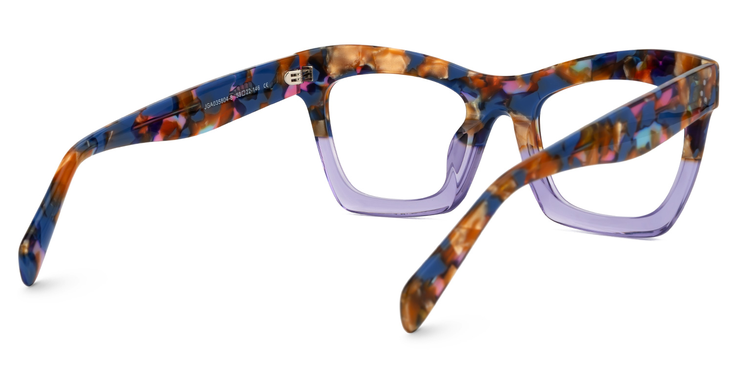 Benitez Square Purple Glasses3