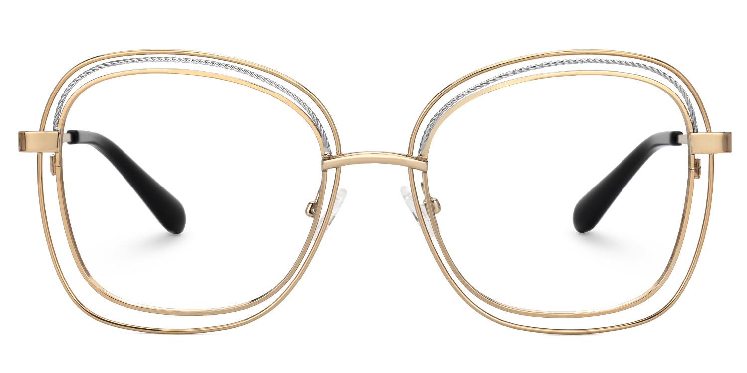 Dilcia Square Gold Glasses