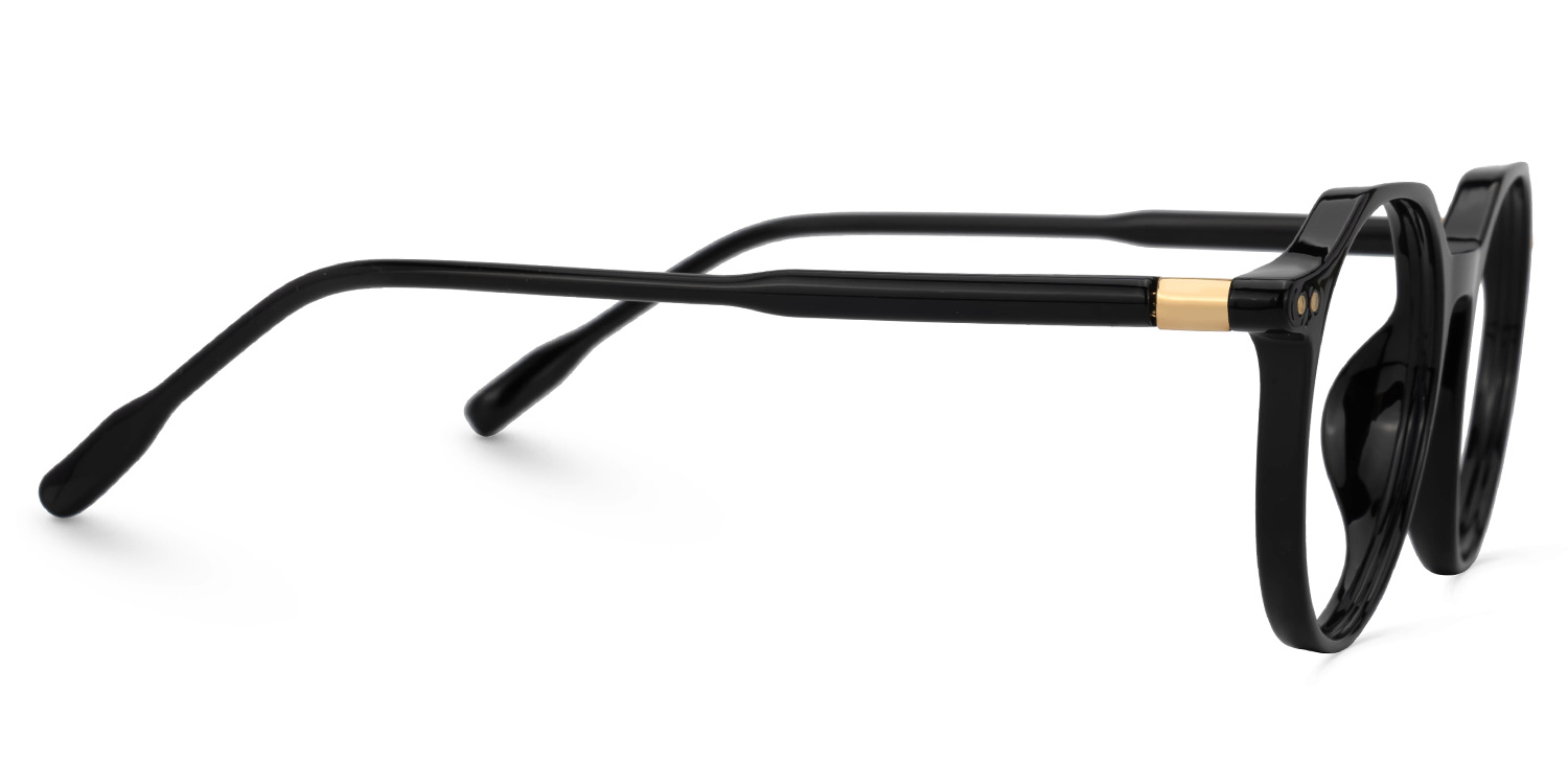 Round Tilly Black Color Frame Glasses | Zeelool2