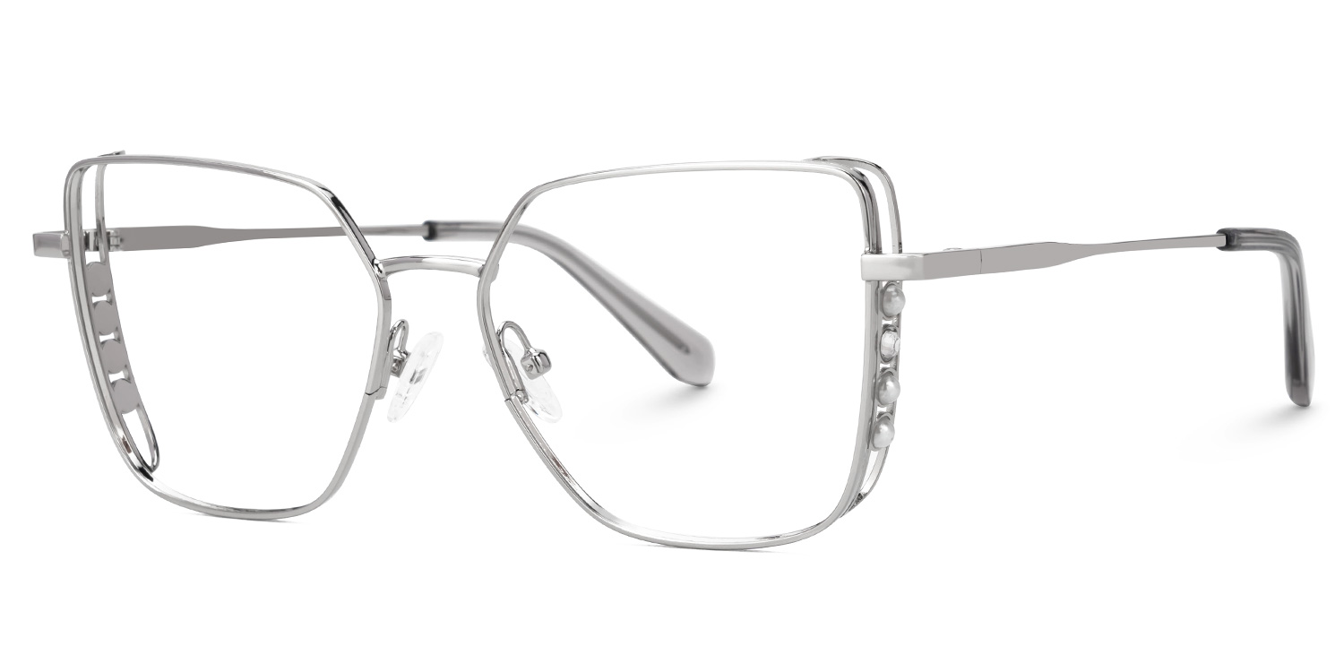 ZEELOOL Jamison Square Silver Glasses