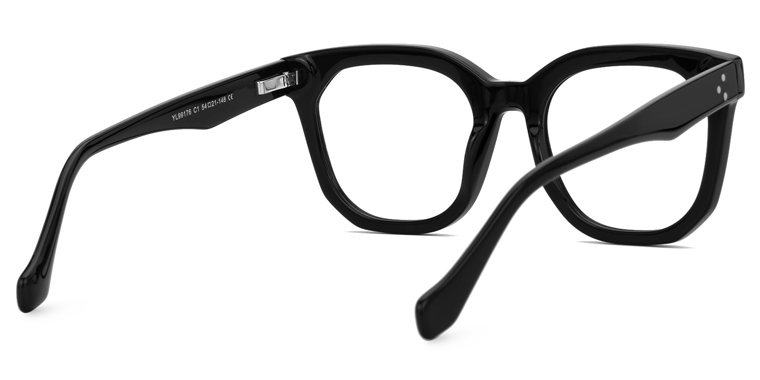 Beddoe Square Black Glasses3