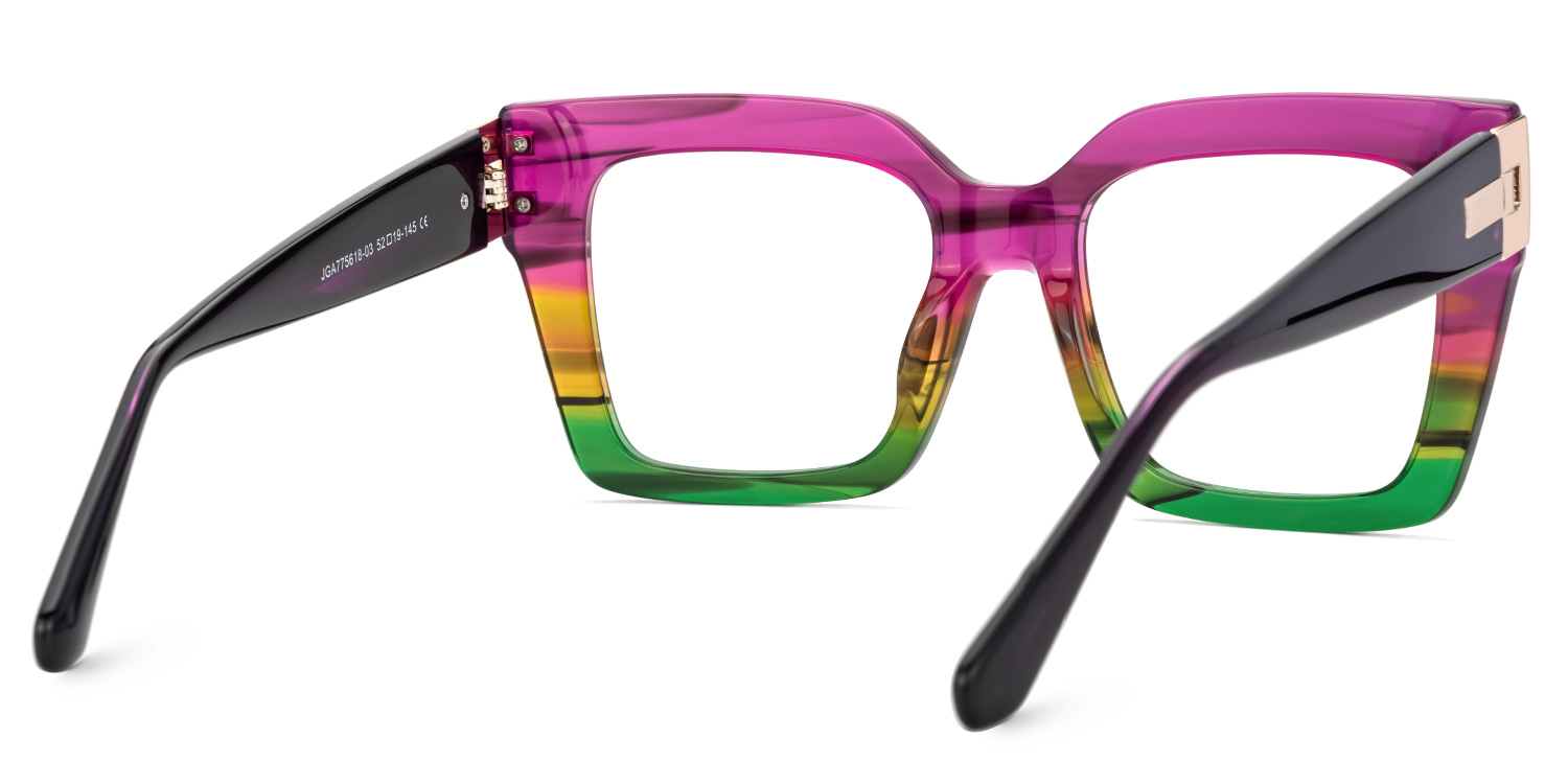 Josiah Square Multicolor Aurora Glasses3
