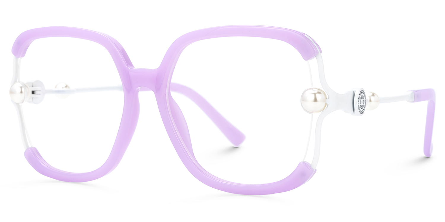 Jeania Lavender Eyeglasses with Square Design1