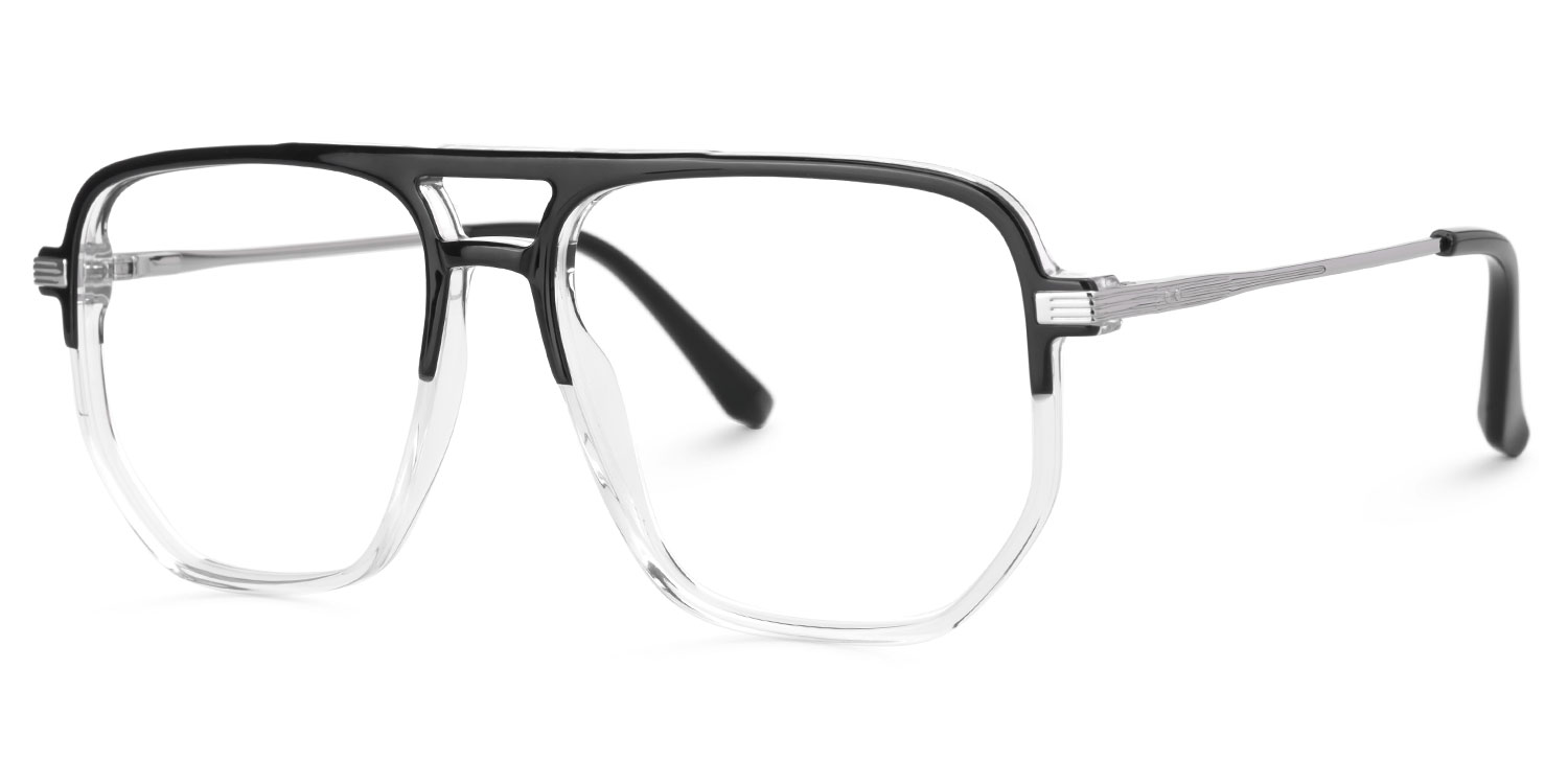 Adris Aviator Black Glasses1