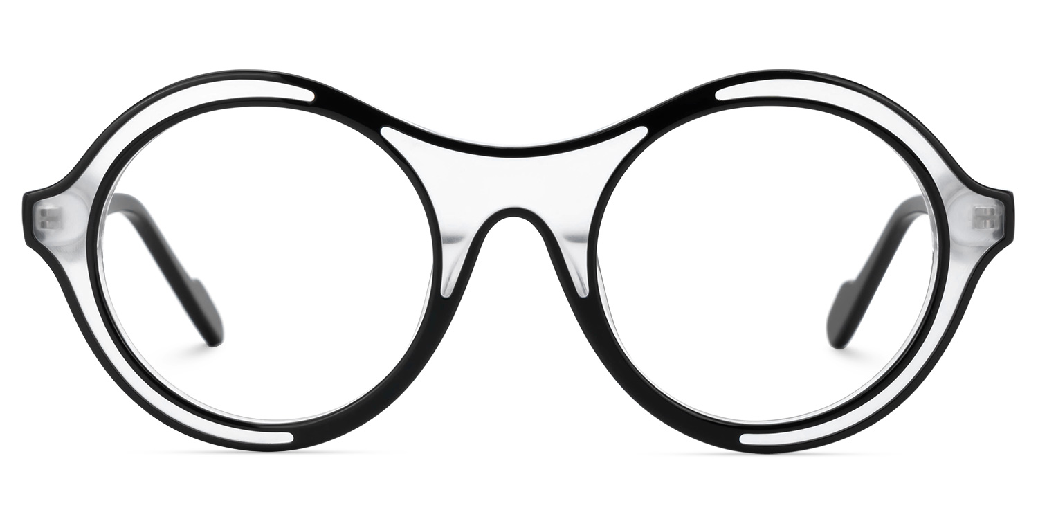 Tomasi Black Frame Glasses with Round Style Online | Zeelool0