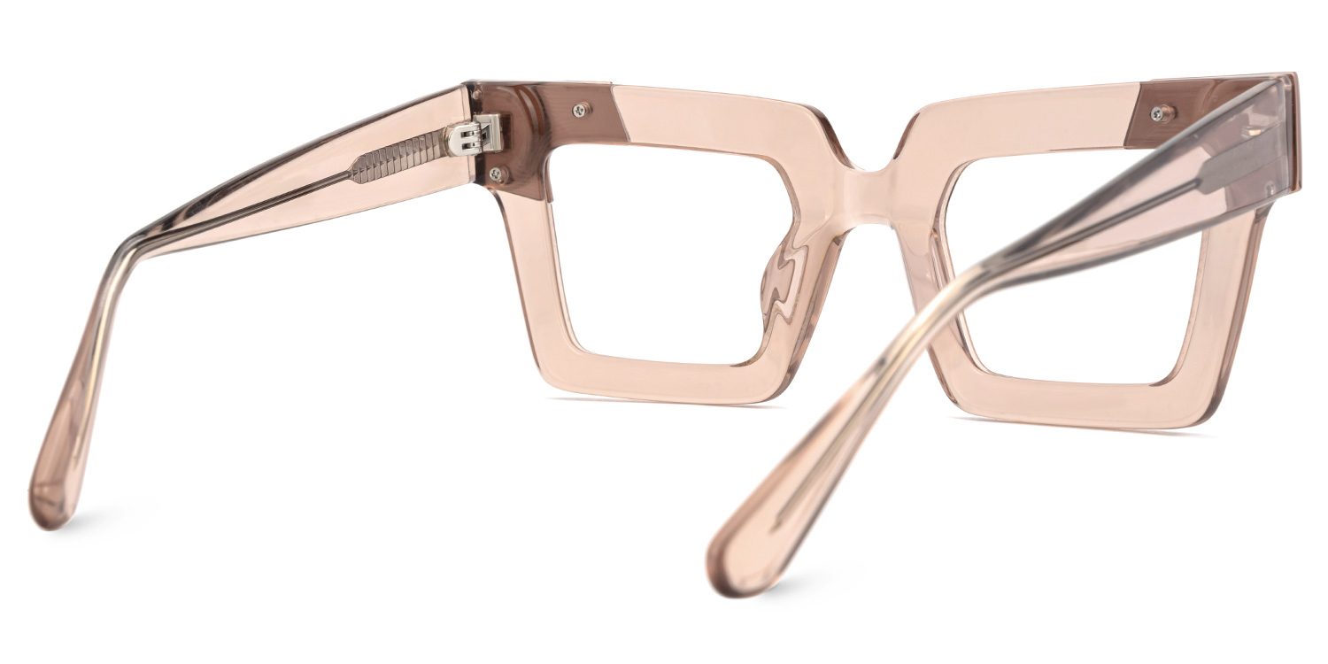 Suenila Champagne Square Designer Eyeglasses3