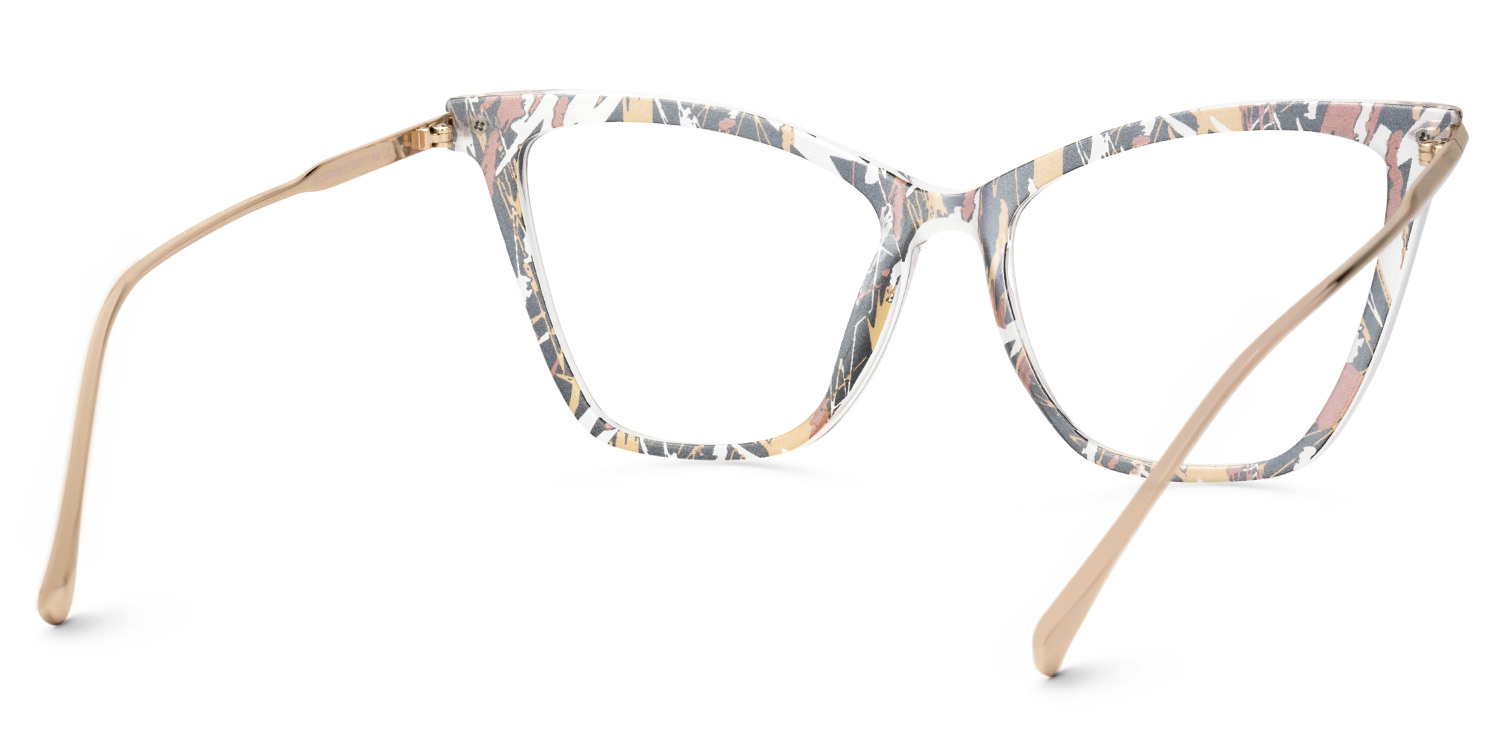 Hilary Butterfly Brown Striped Glasses3