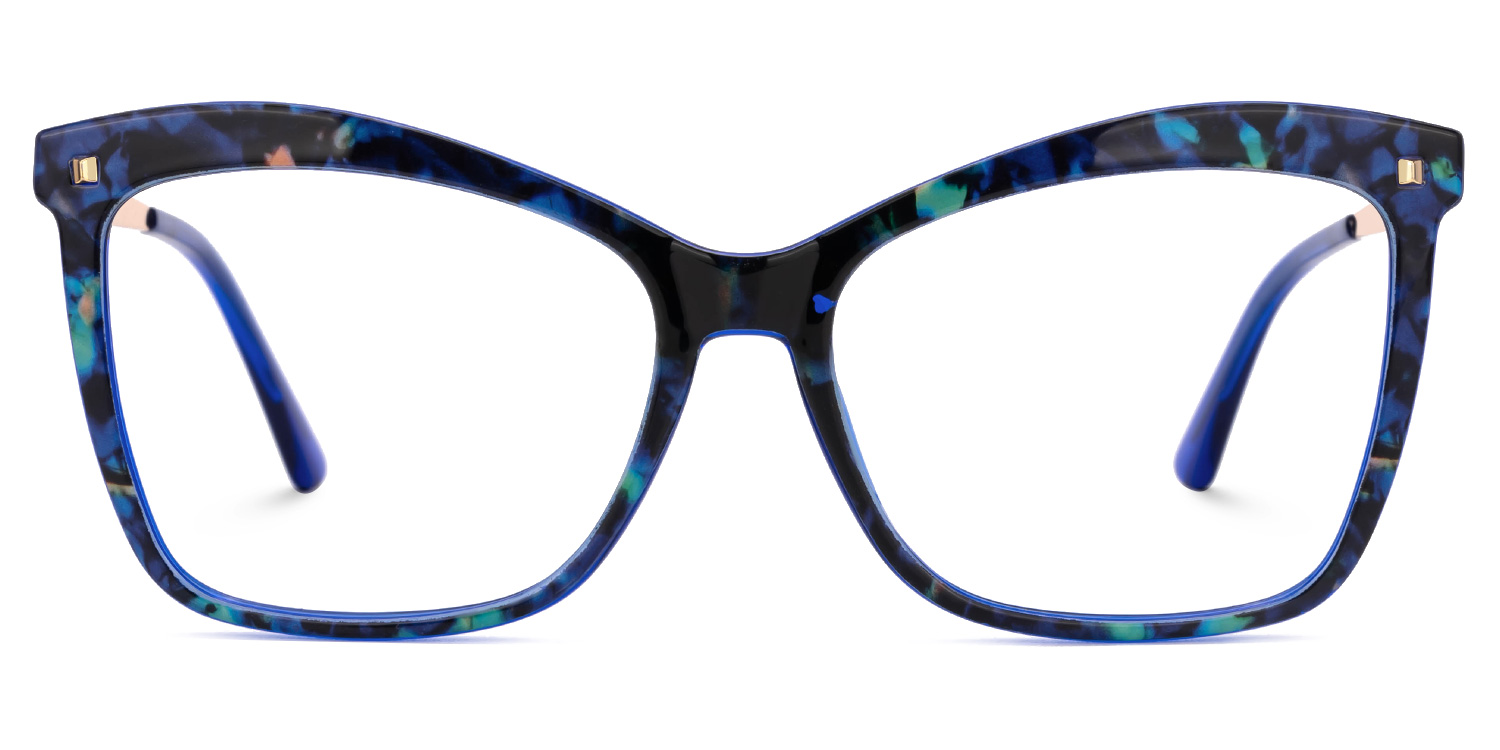 Blue-Tortoise Color for Isaebella Frame Glasses | Zeelool0