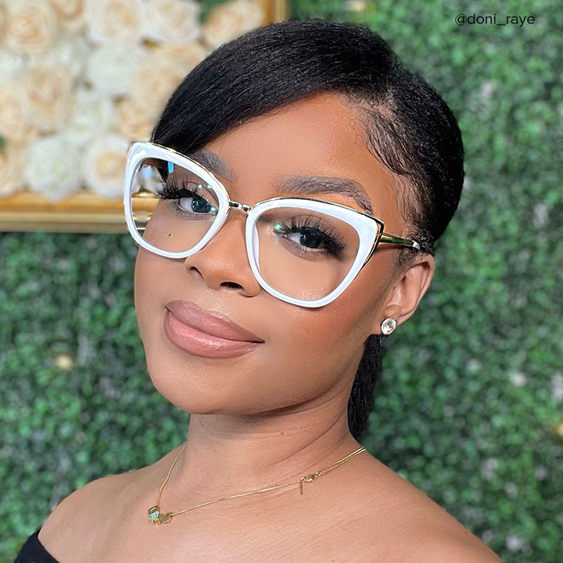 Ruiz Cateye White Glasses | Zeelool Glasses4