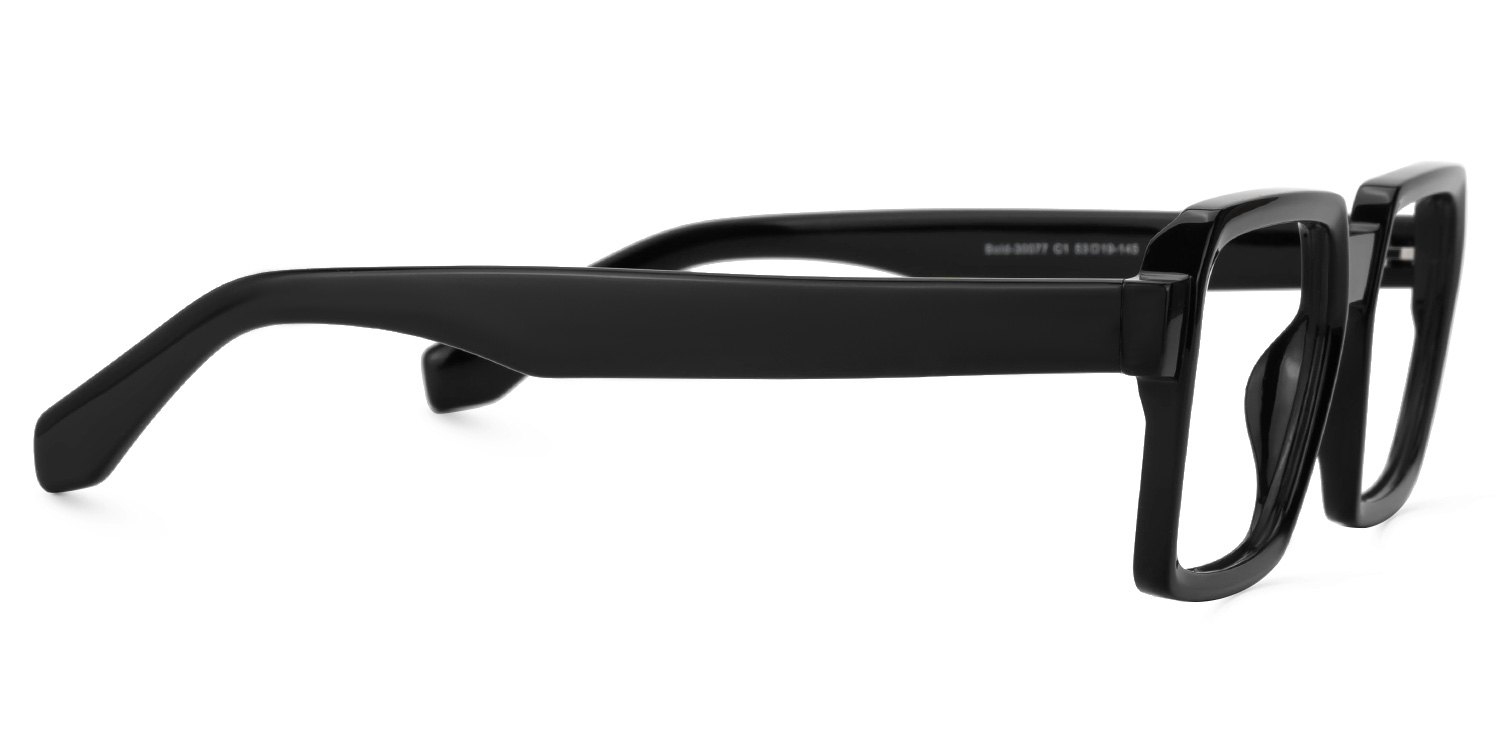 Fabien Rectangle Black Glasses2