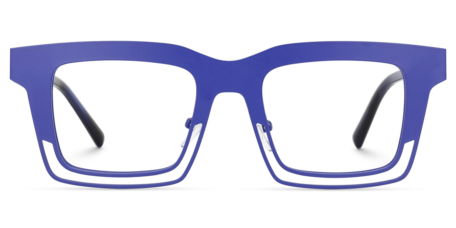 Evan Rectangle Blue Glasses0