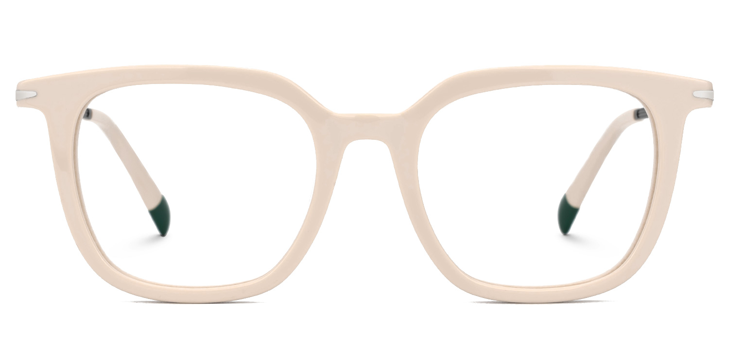 Bodali Mixed-Materials Square Dusty-Pink Frame Glasses | Zeelool0