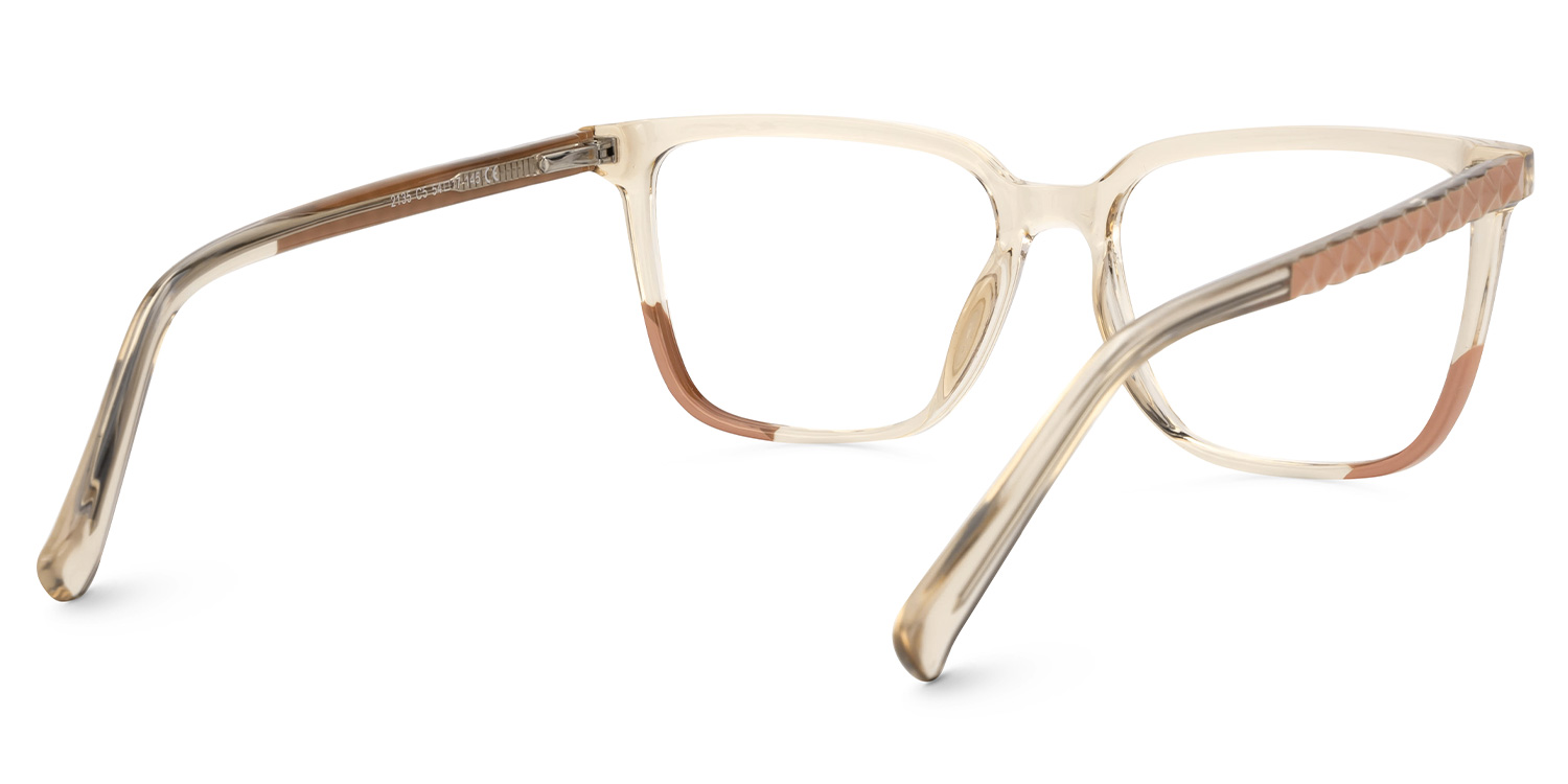 Krissy Champagne Eyeglasses in Square Full-Frame  | Zeelool3