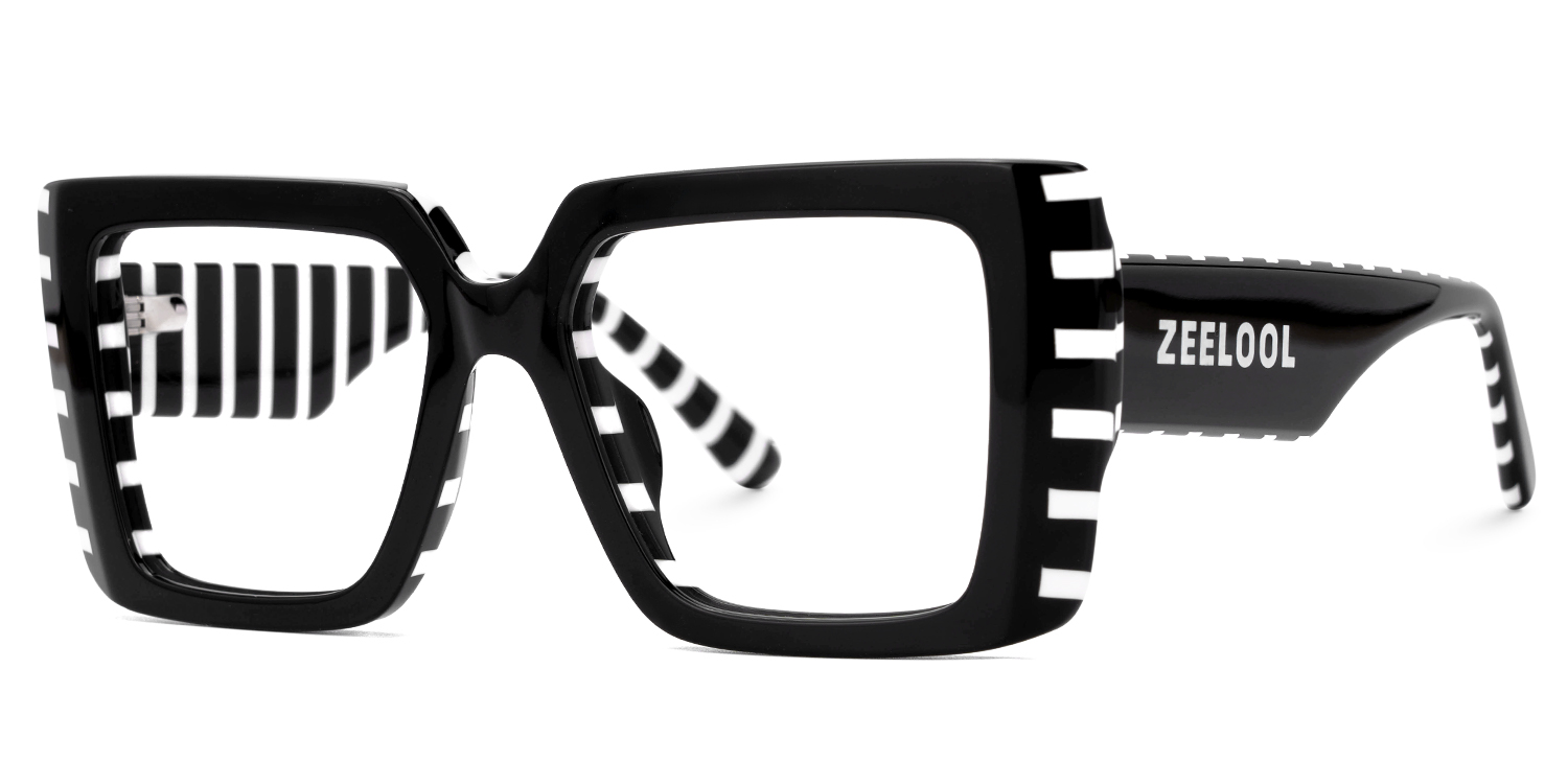 Parris Rectangle Black Glasses1