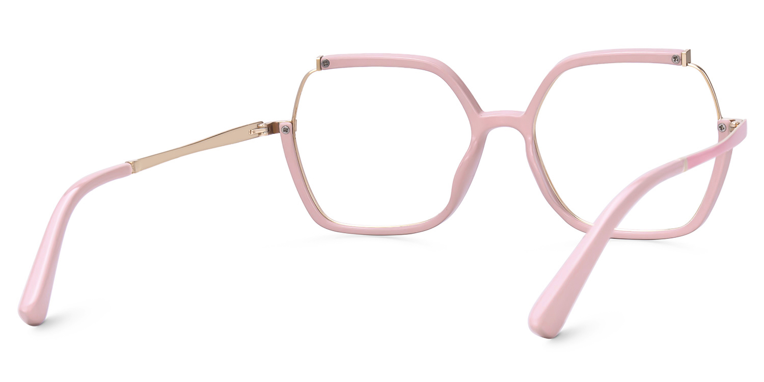 Alexia Square Pink Glasses3