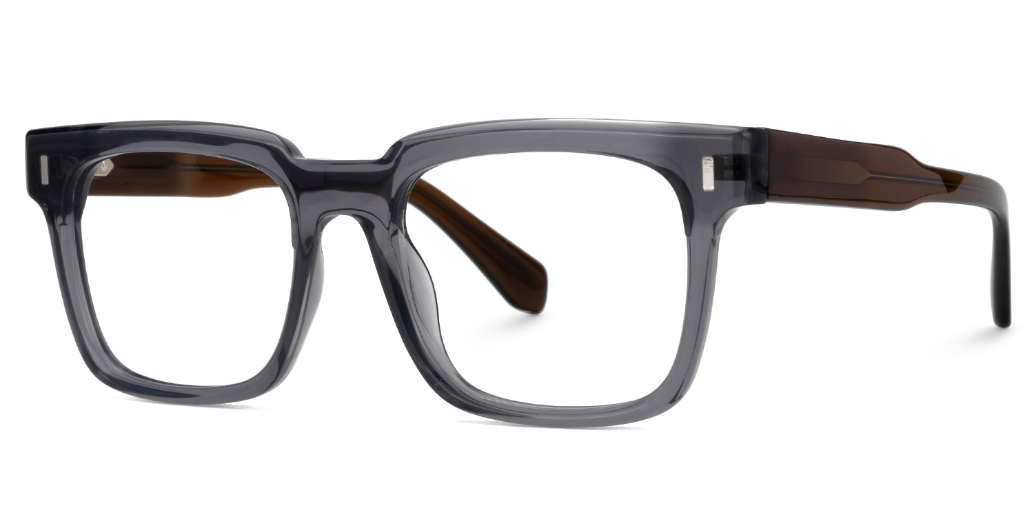 ZEELOOL Katia Square Gray Glasses