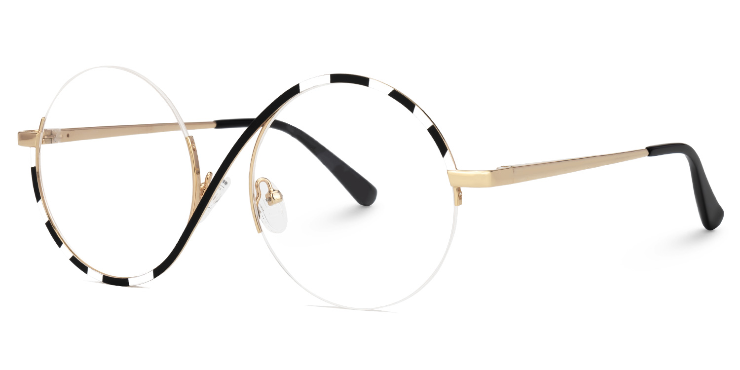 Flozif Geometric Black-White Glasses1