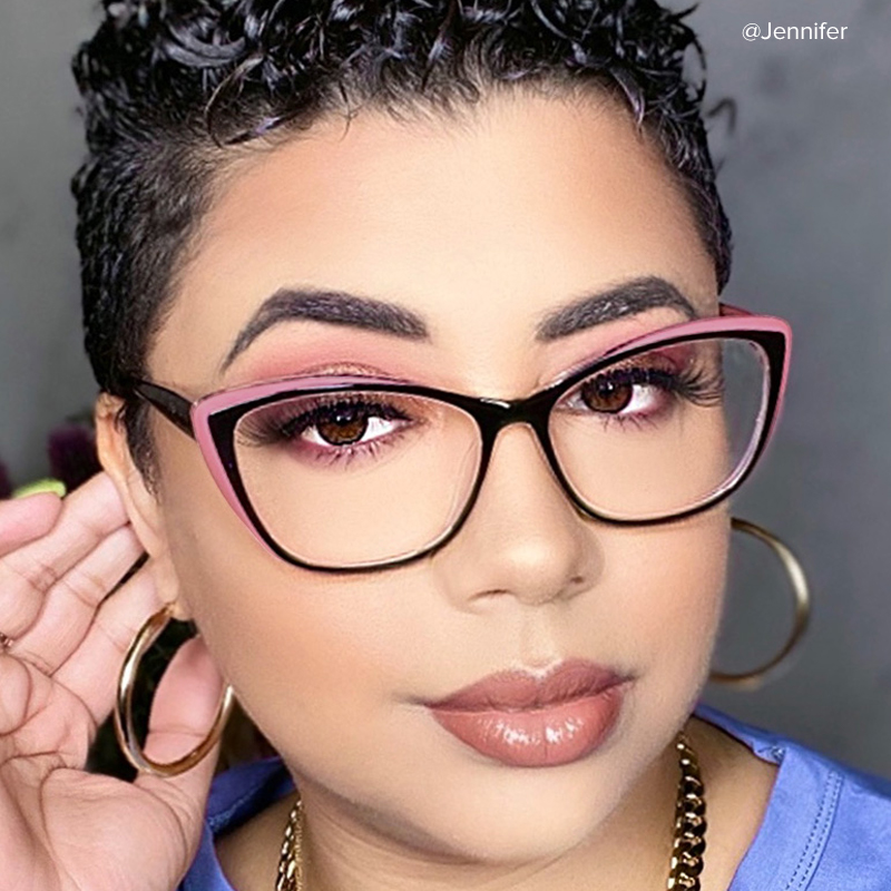 Fidelia Cat Eye Black Glasses hover
