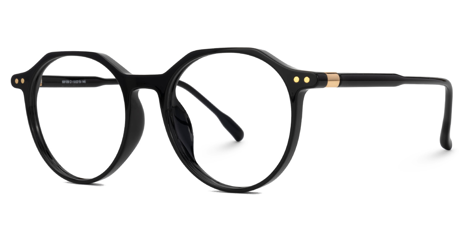 ZEELOOL Tilly Round Black Glasses