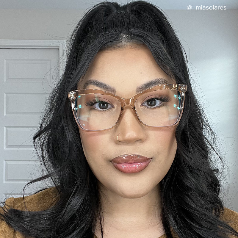 Isaebella Butterfly Champagne Frame Glasses | Zeelool9