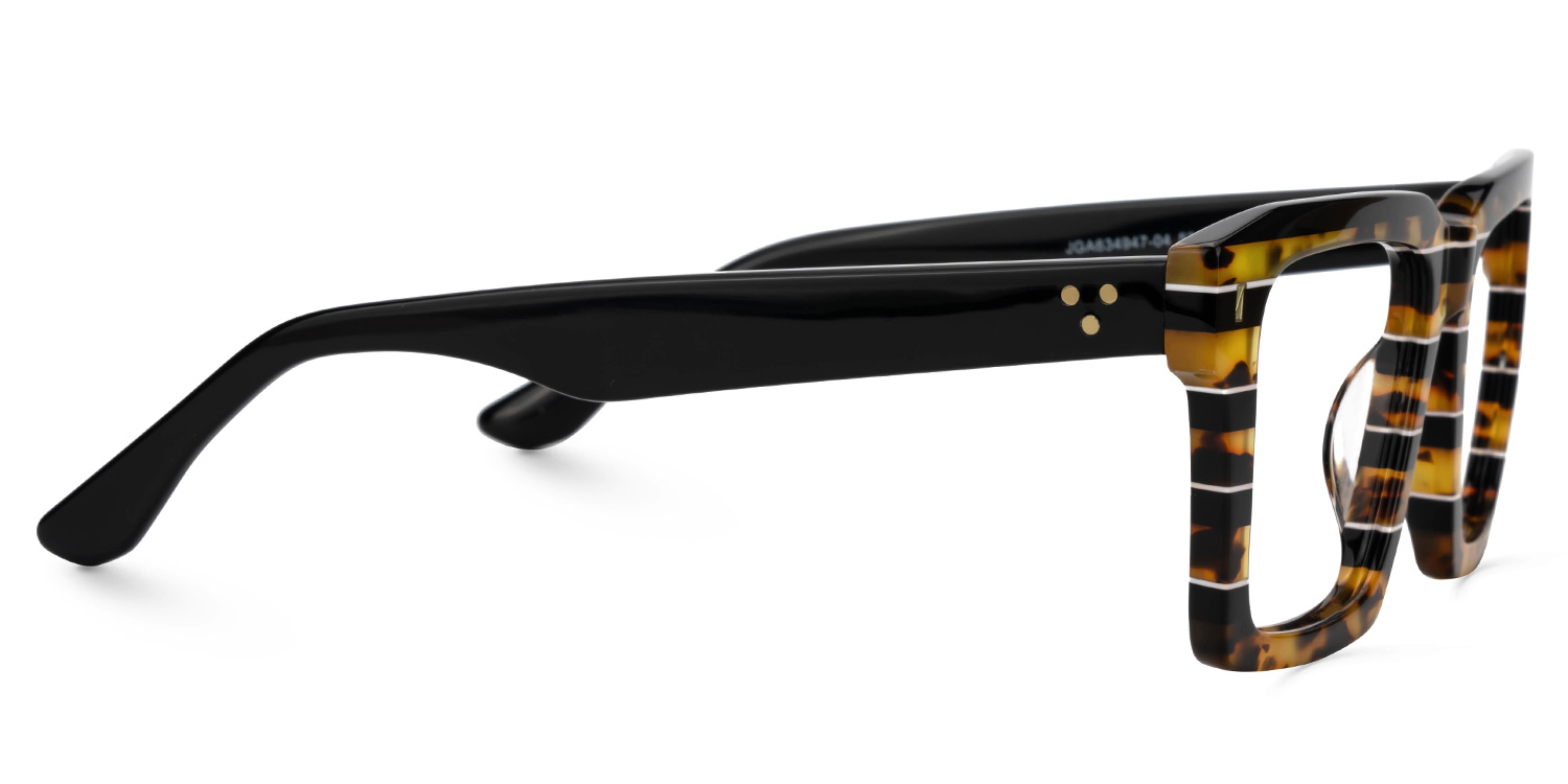 Kenish Designer Eyeglasses in Square Tortoise Frame2