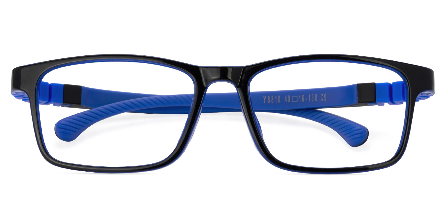 Arddin Rectangle Blue Frame Eyeglasses for Tweens0