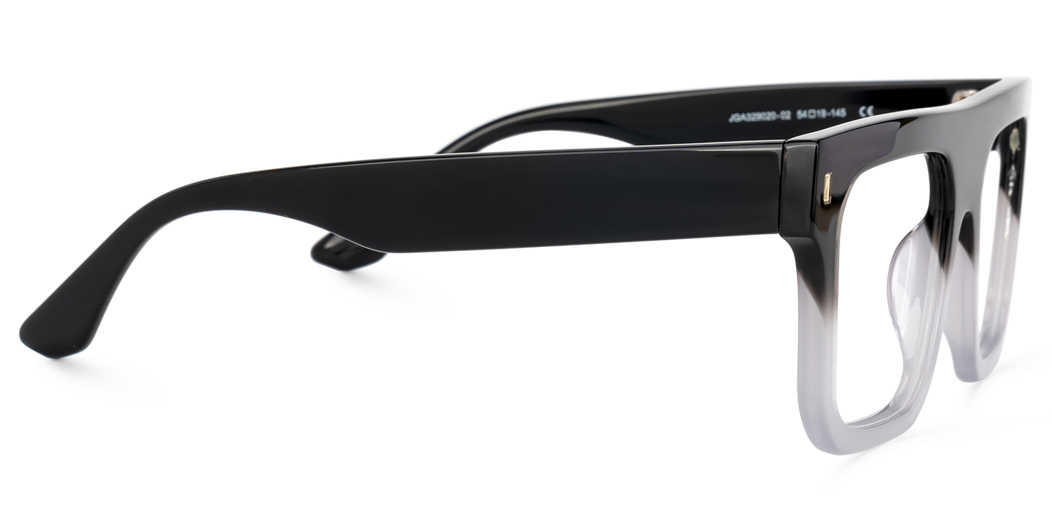 Men Square Reaux Gray Glasses | Zeelool2