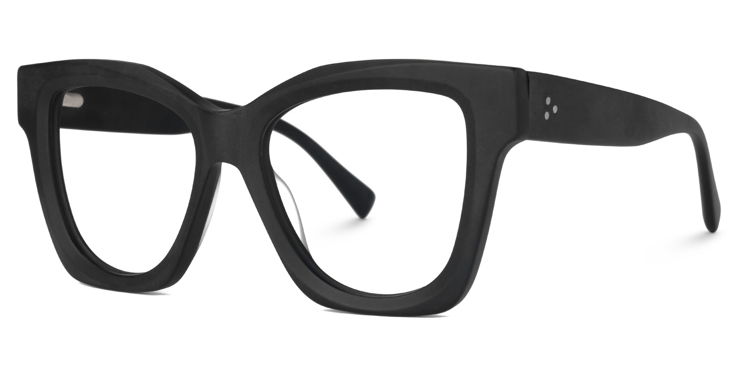Square Augusta Black Glasses deals -Zeelool Glasses1